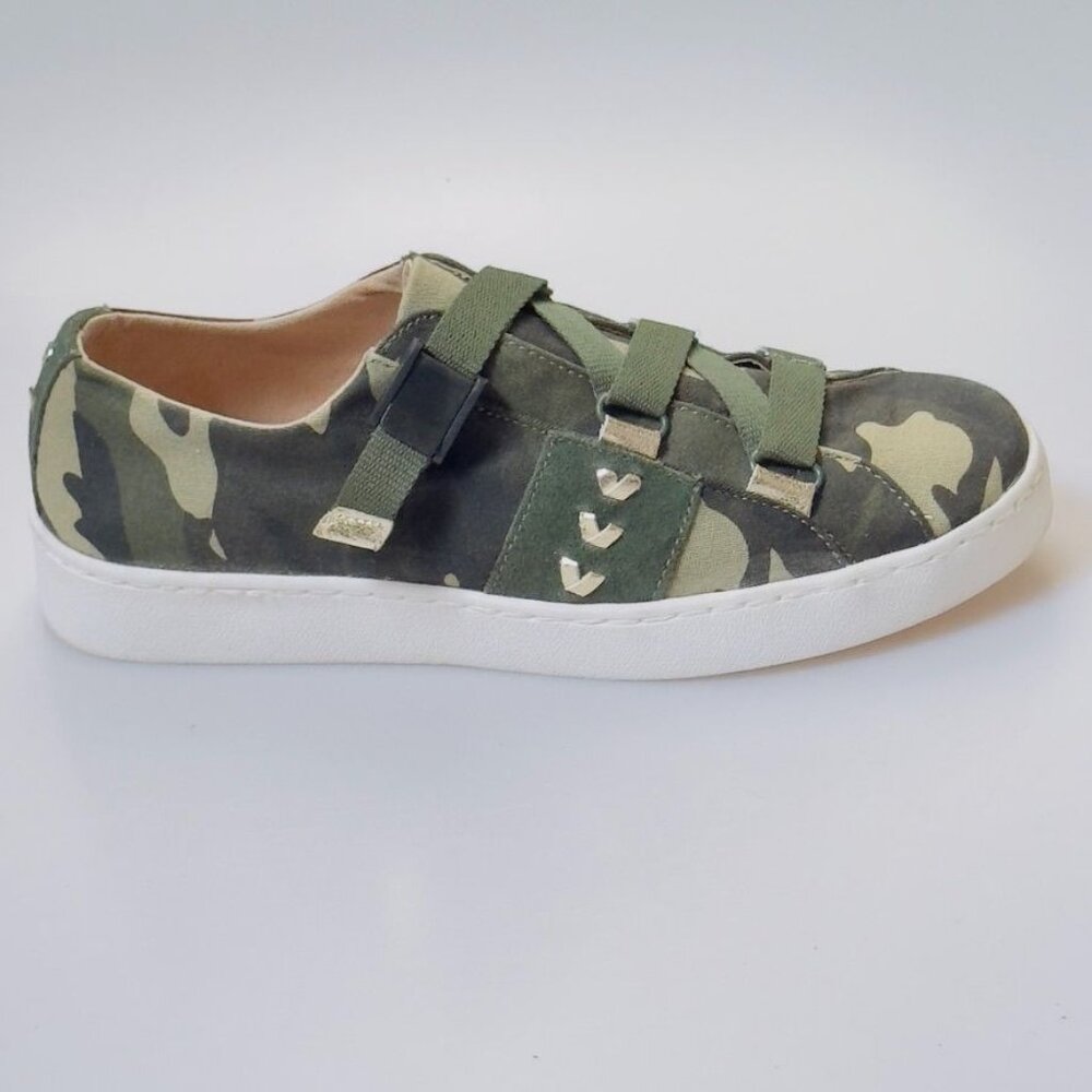 JACK ROGERS Womens Canvas Sneaker Athletic Shoes Slip-On Green Camouflage Size 8 - Picture 5 of 12